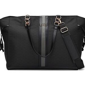 ELLE Eleganza 32L Monogram Weekender Tote Bag | Black travel bag weekender bag